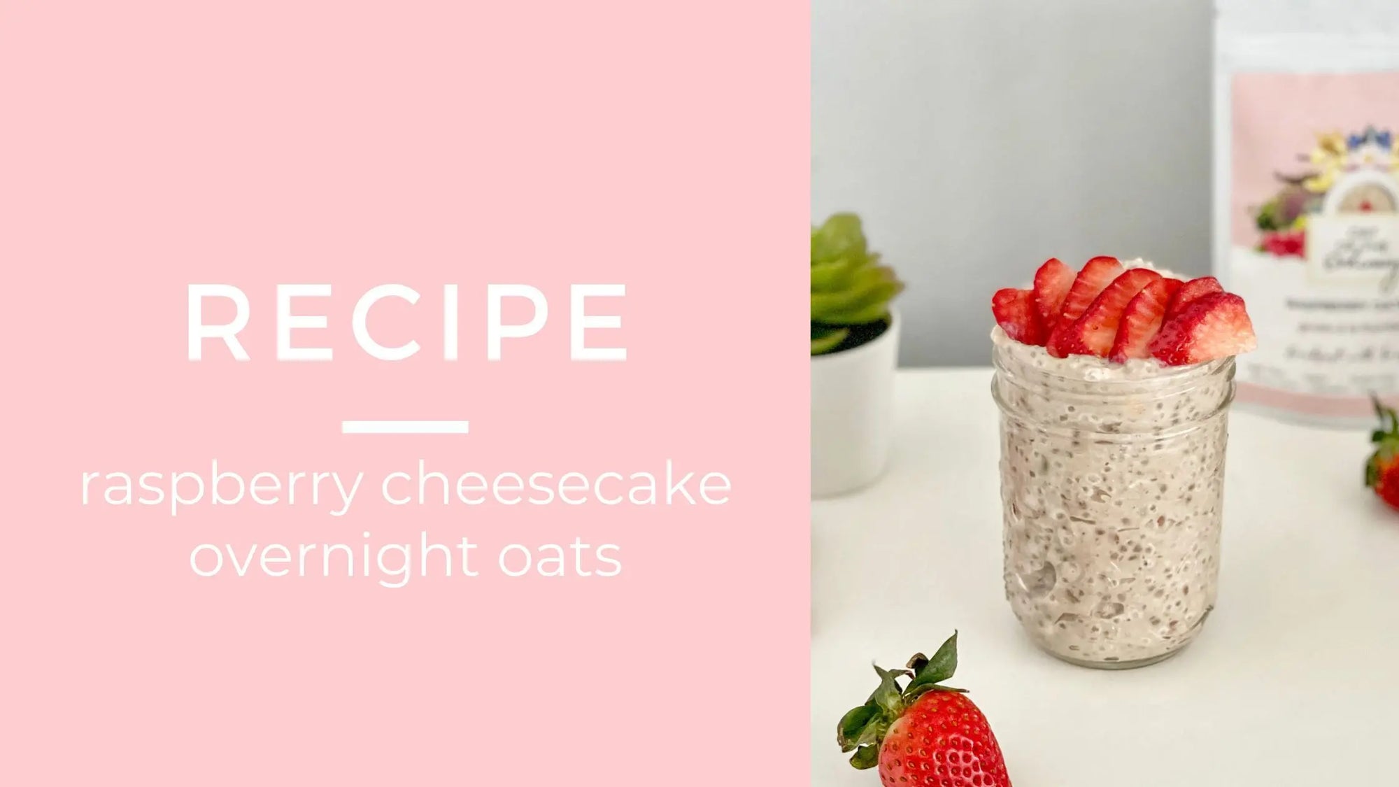 Raspberry 'Cheesecake' Overnight Oats Oat of the Ordinary
