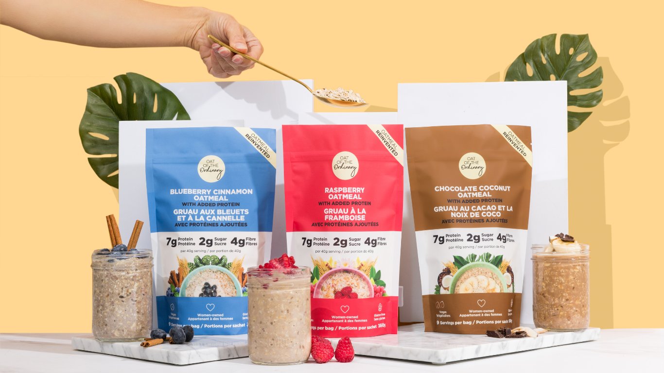 Multi-Serve Oatmeal Pouches, Oat of the Ordinary instant or overnight oatmeal. High protein, low sugar breakfast.