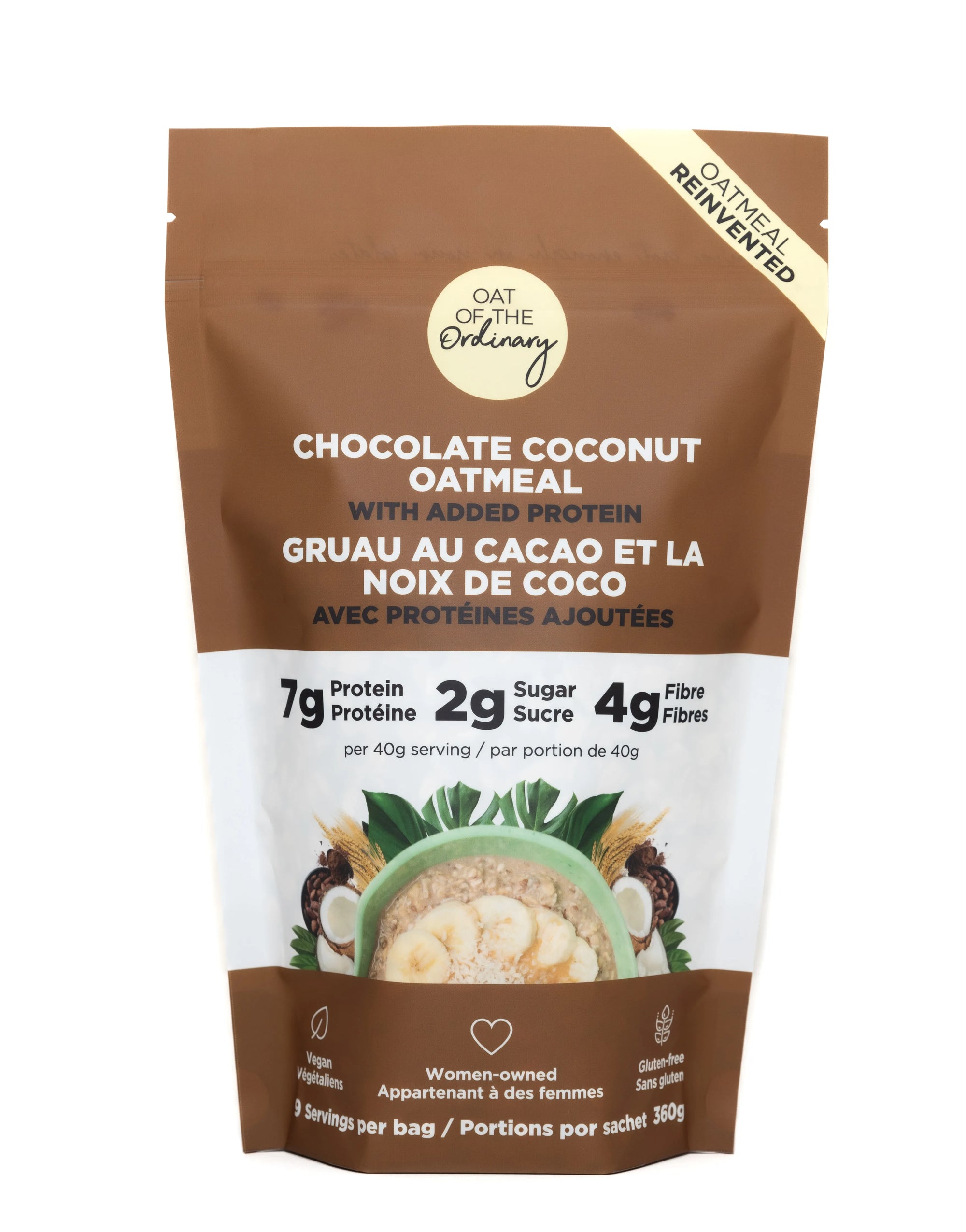 Chocolate Coconut oatmeal multi-serve pouch 360g