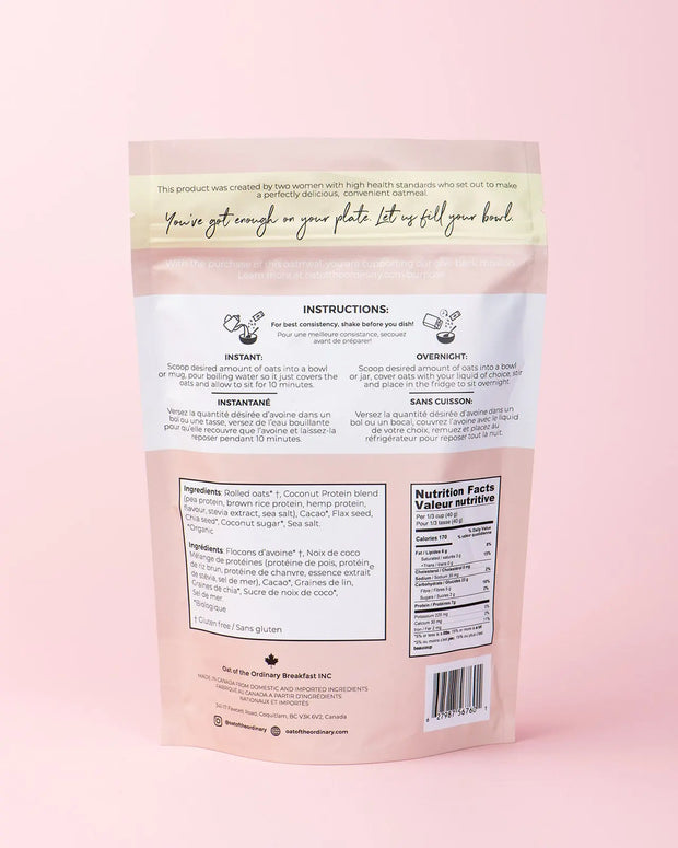 Chocolate Coconut Oats 360g Oat of the Ordinary